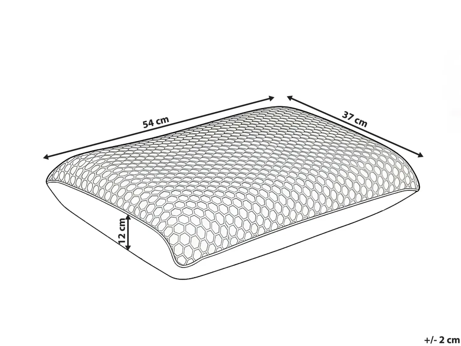 Cuscino da letto ATHOS Basso Schiuma memory 55 x 35 cm Viola