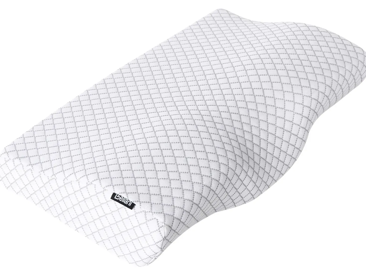 Cuscino da letto ELGON Basso Schiuma memory 30 x 50 cm Bianco