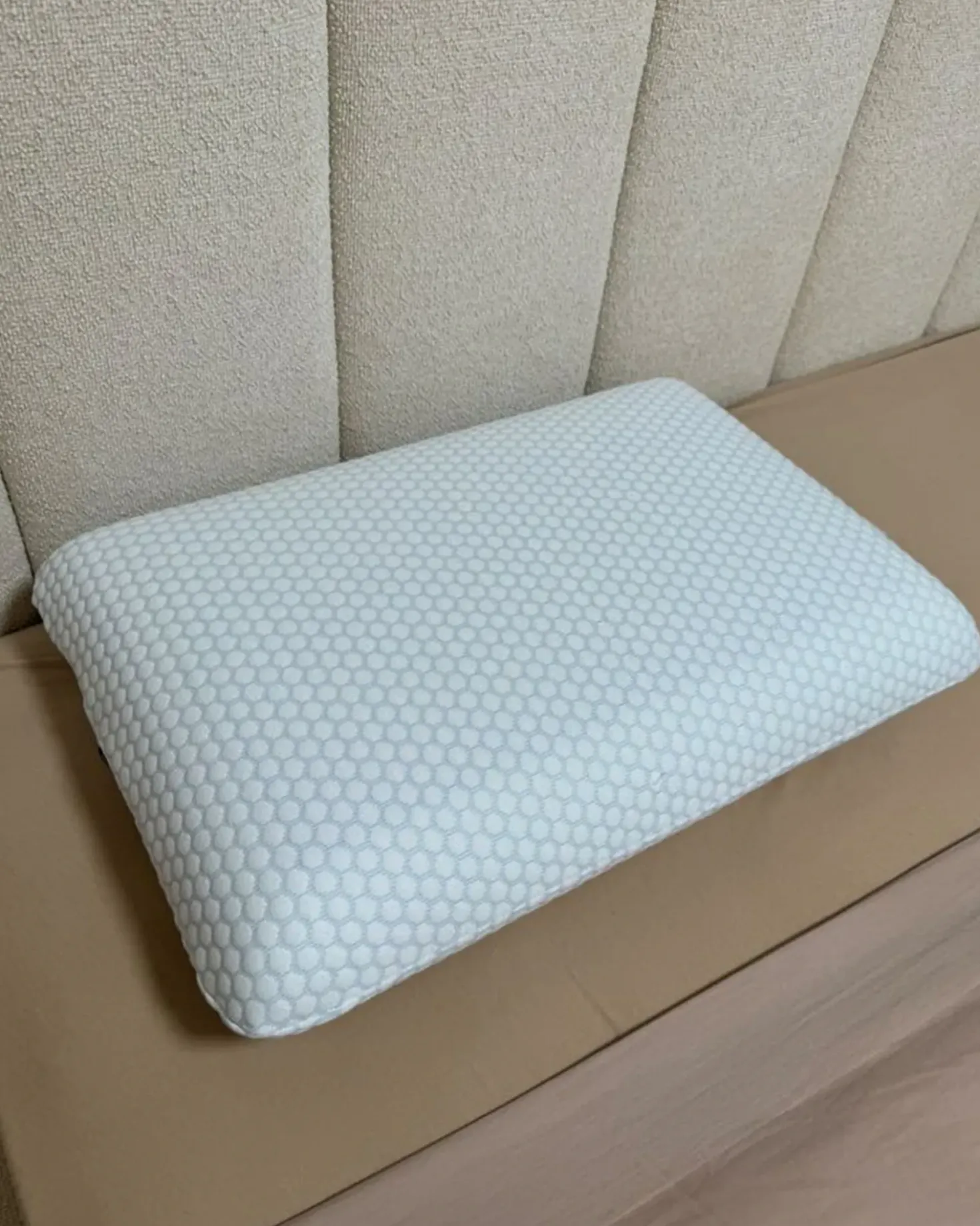 Cuscino da letto EMIN Alto Schiuma memory 40 x 60 cm Bianco