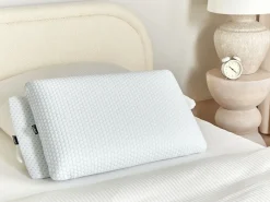 Cuscino da letto EMIN Alto Schiuma memory 40 x 60 cm Bianco