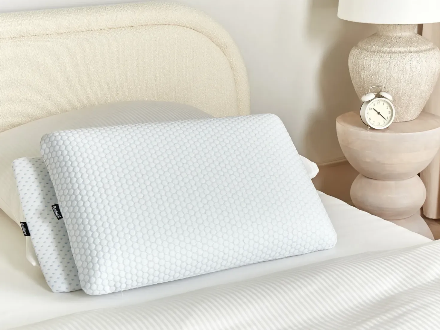 Cuscino da letto EMIN Alto Schiuma memory 40 x 60 cm Bianco