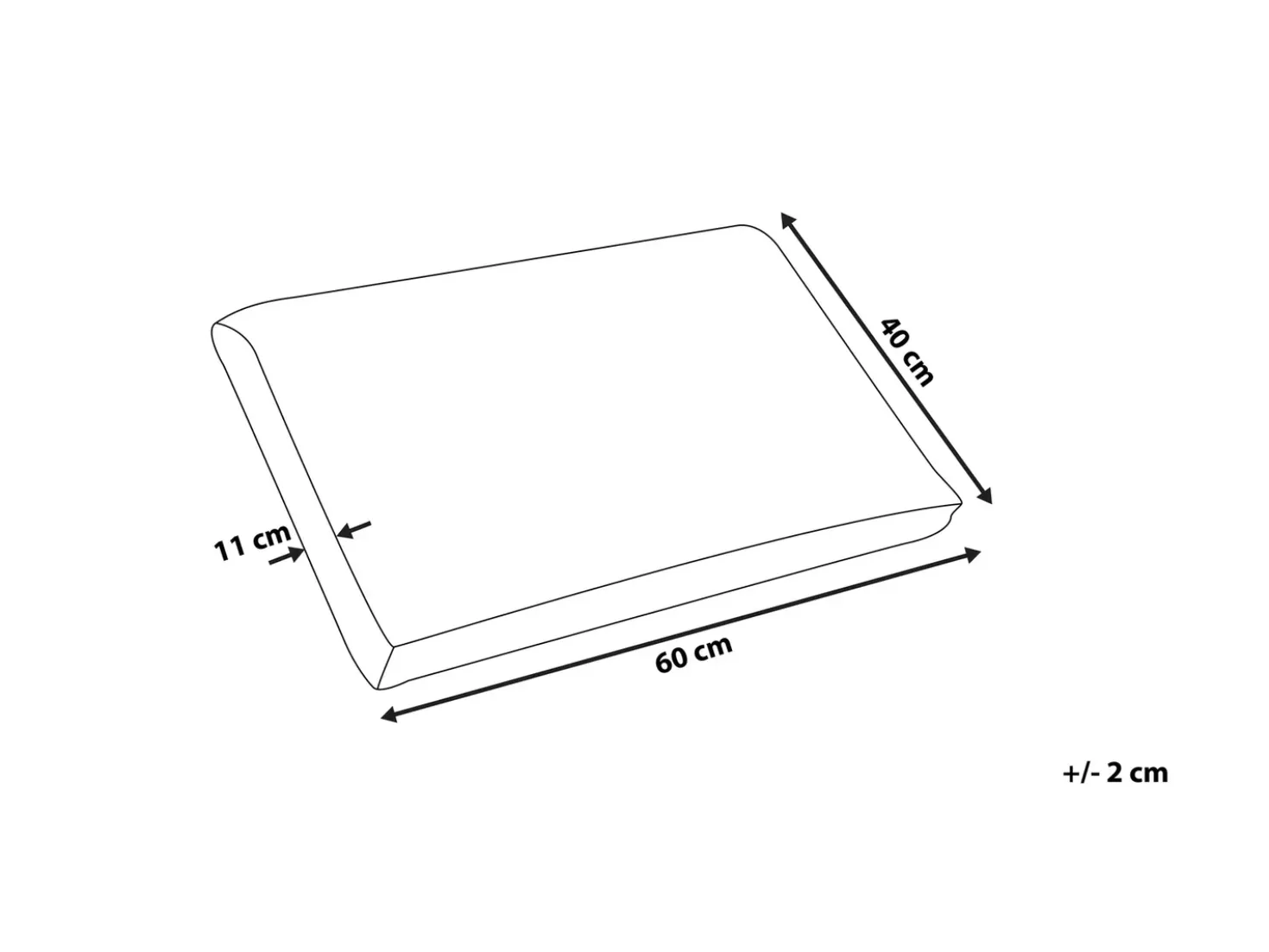 Cuscino da letto EMIN Alto Schiuma memory 40 x 60 cm Bianco