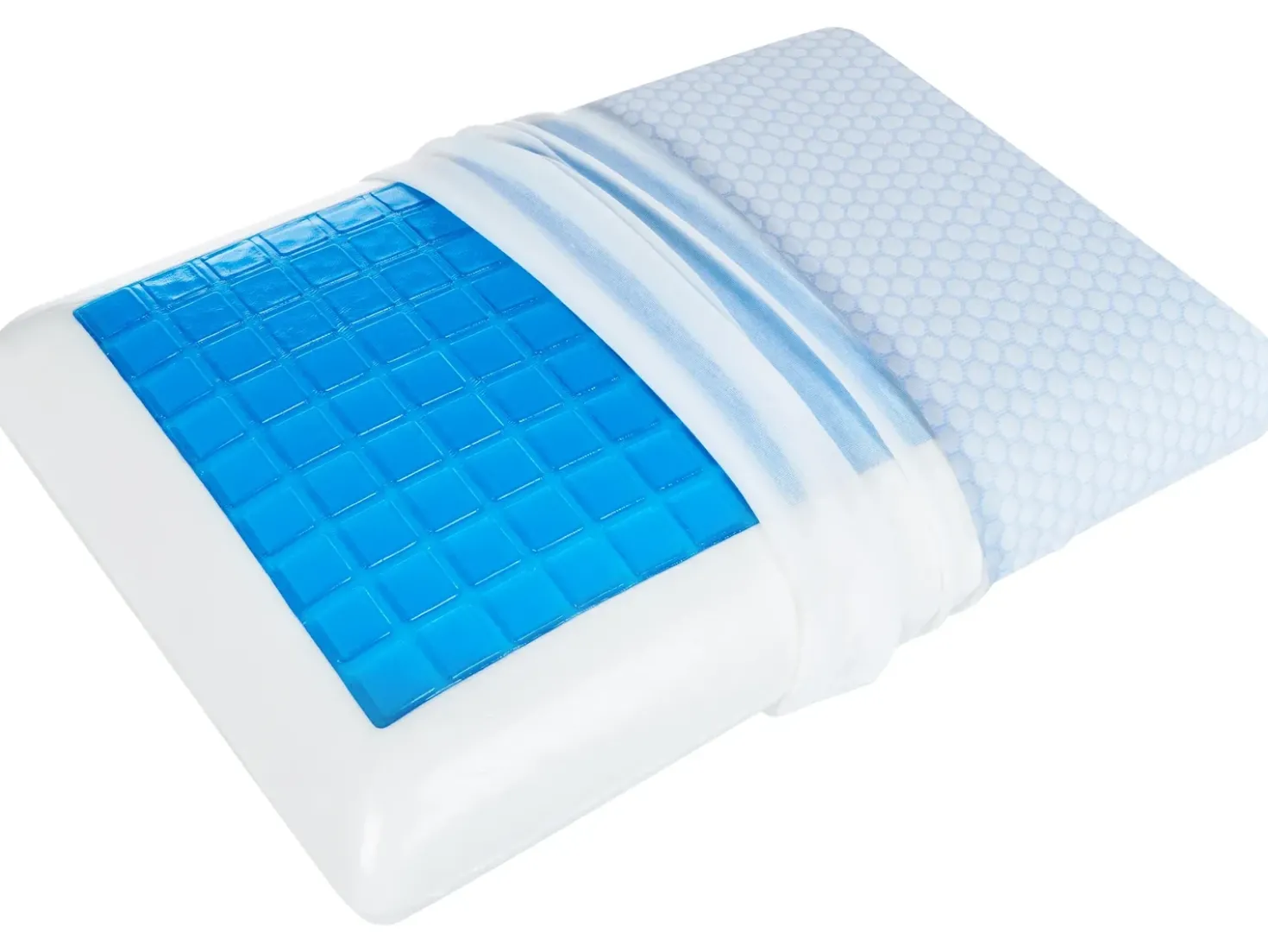 Cuscino da letto EMIN Alto Schiuma memory 40 x 60 cm Bianco
