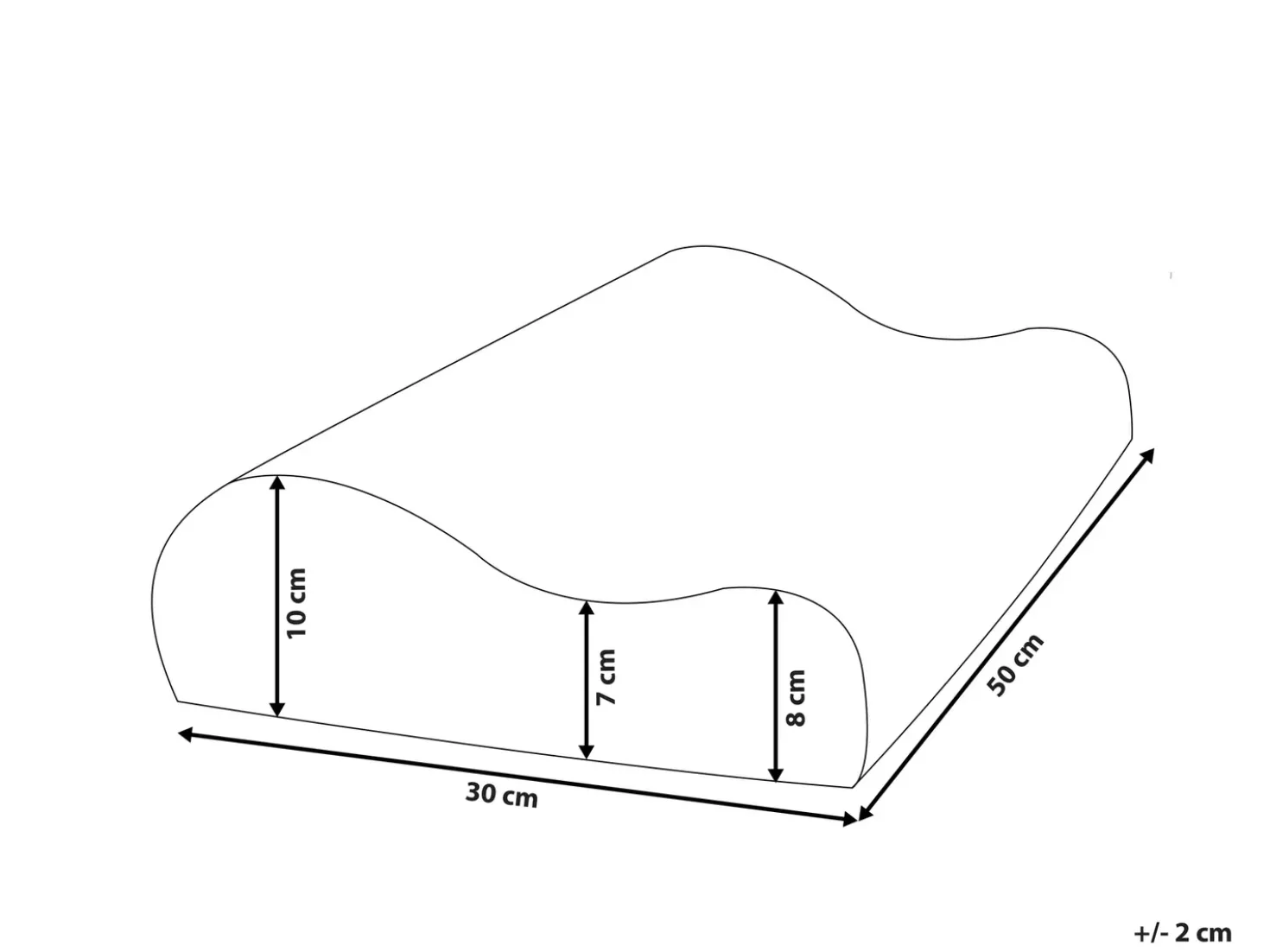 Cuscino da letto KANGTO Alto Schiuma memory 30 x 50 cm Bianco