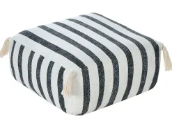 Cuscino da pavimento ASHTI Cotone Nero/Bianco