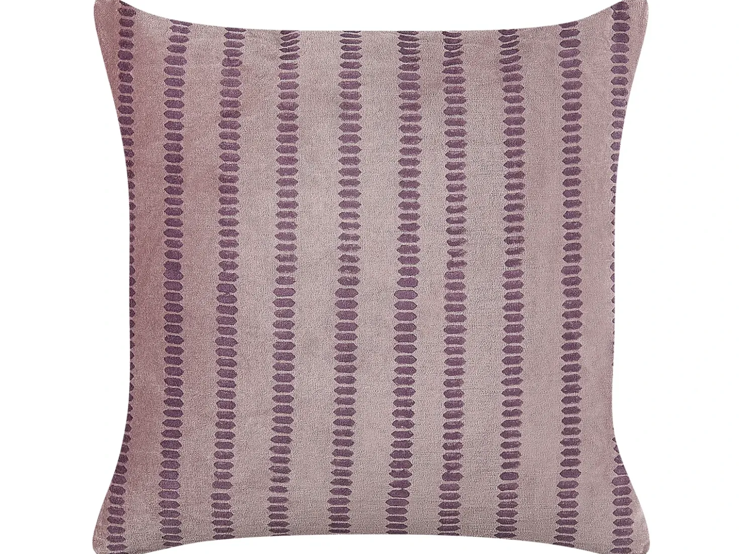 Cuscino decorativo AGAPANTHUS Velluto 45 x 45 cm Rosa A strisce
