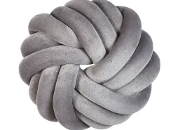 Cuscino decorativo AKOLA Velluto 30 x 30 cm Grigio Tinta unita