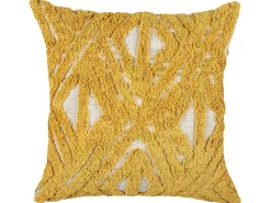 Cuscino decorativo ALCEA Cotone 45 x 45 cm Giallo Trama geometrica