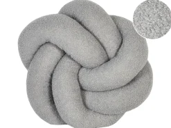 Cuscino decorativo ANGELONIA Bouclé 45 x 45 cm Grigio Tinta unita