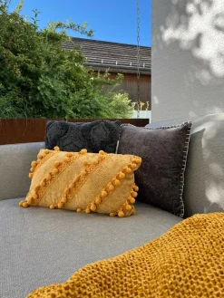 Cuscino decorativo AYROOR 30 x 50 cm Senape Trama geometrica