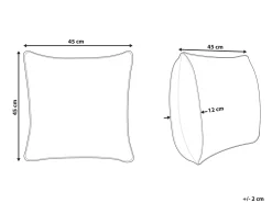 Cuscino decorativo BASALIM 45 x 45 cm Beige Tinta unita
