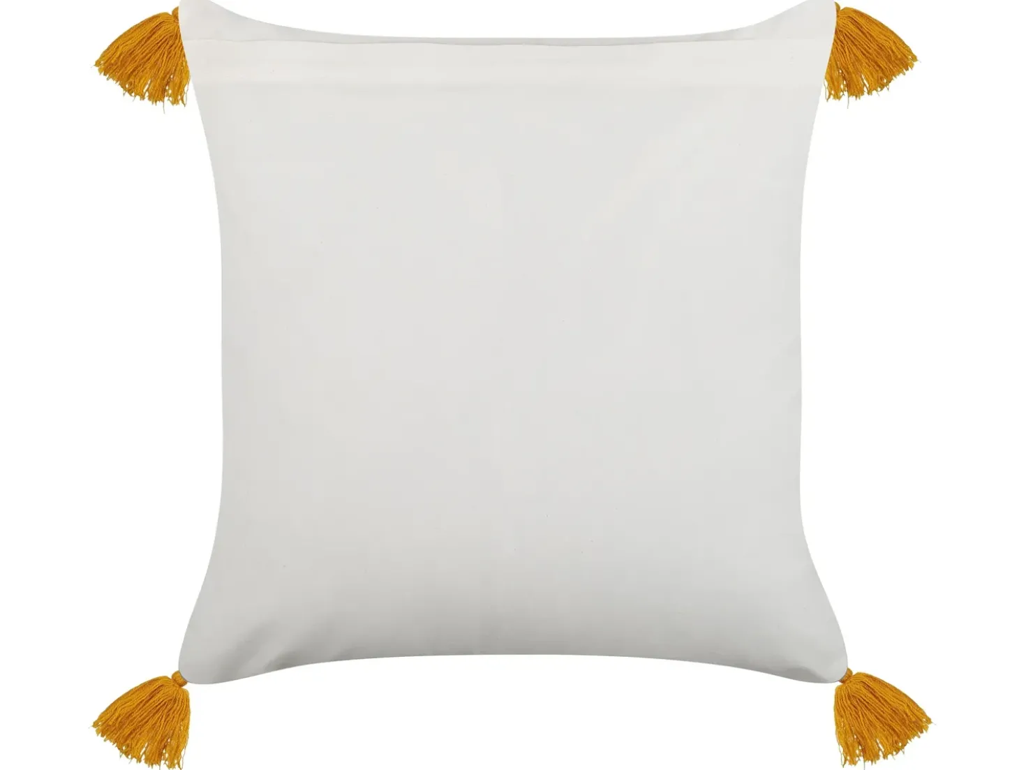 Cuscino decorativo BILOBA Cotone 45 x 45 cm Giallo Trama floreale
