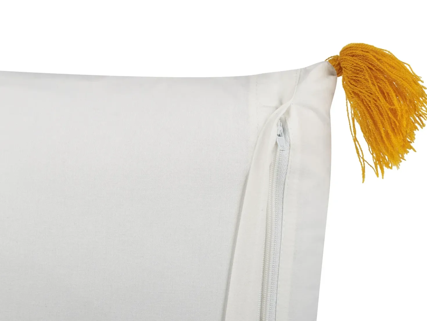 Cuscino decorativo BILOBA Cotone 45 x 45 cm Giallo Trama floreale