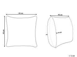 Cuscino decorativo CAMPANULA 45 x 45 cm Rosso Tinta unita