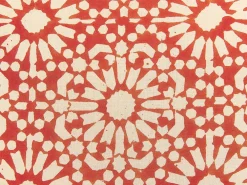 Cuscino decorativo CEIBA Cotone 45 x 45 cm Rosso Trama geometrica