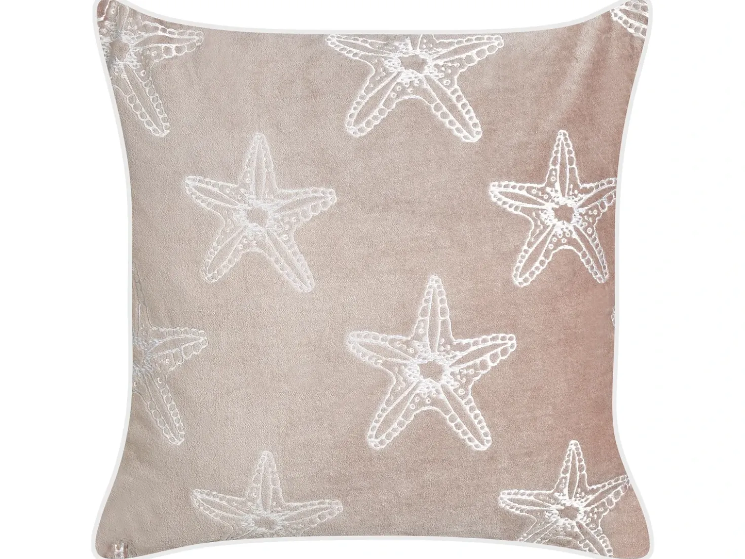 Cuscino decorativo CERAMIUM Velluto 45 x 45 cm Rosa pastello Trama floreale