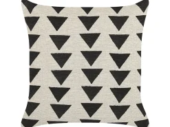 Cuscino decorativo CERCIS Cotone 45 x 45 cm Beige Trama geometrica