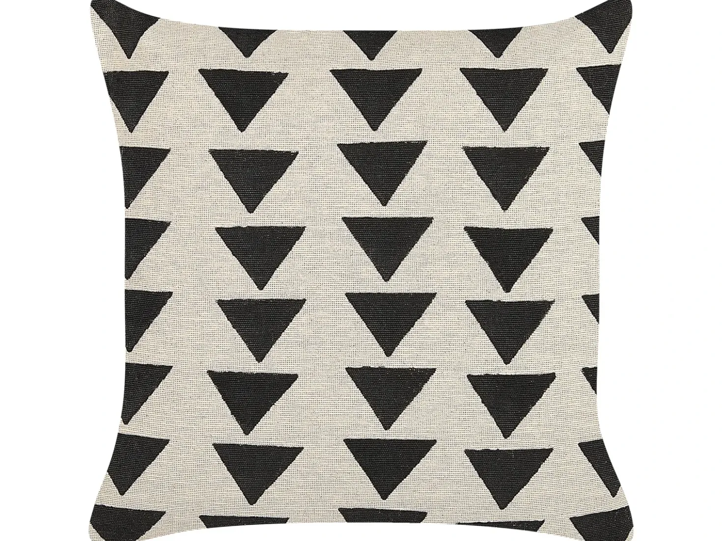 Cuscino decorativo CERCIS Cotone 45 x 45 cm Beige Trama geometrica