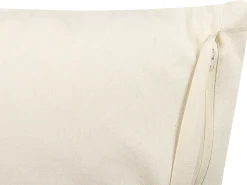 Cuscino decorativo CERCIS Cotone 45 x 45 cm Beige Trama geometrica