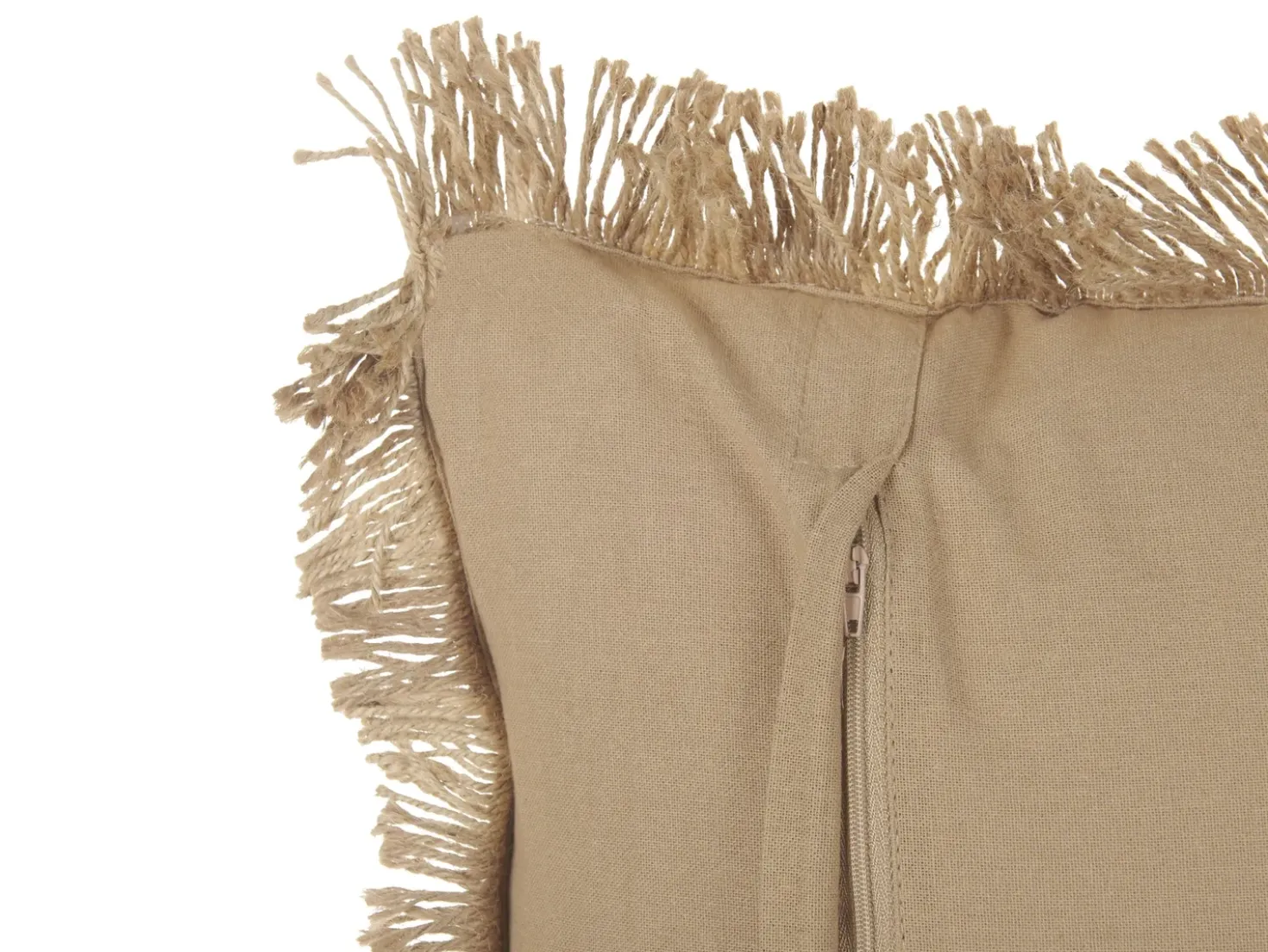 Cuscino decorativo CIRSIUM Iuta 45 x 45 cm Beige A strisce