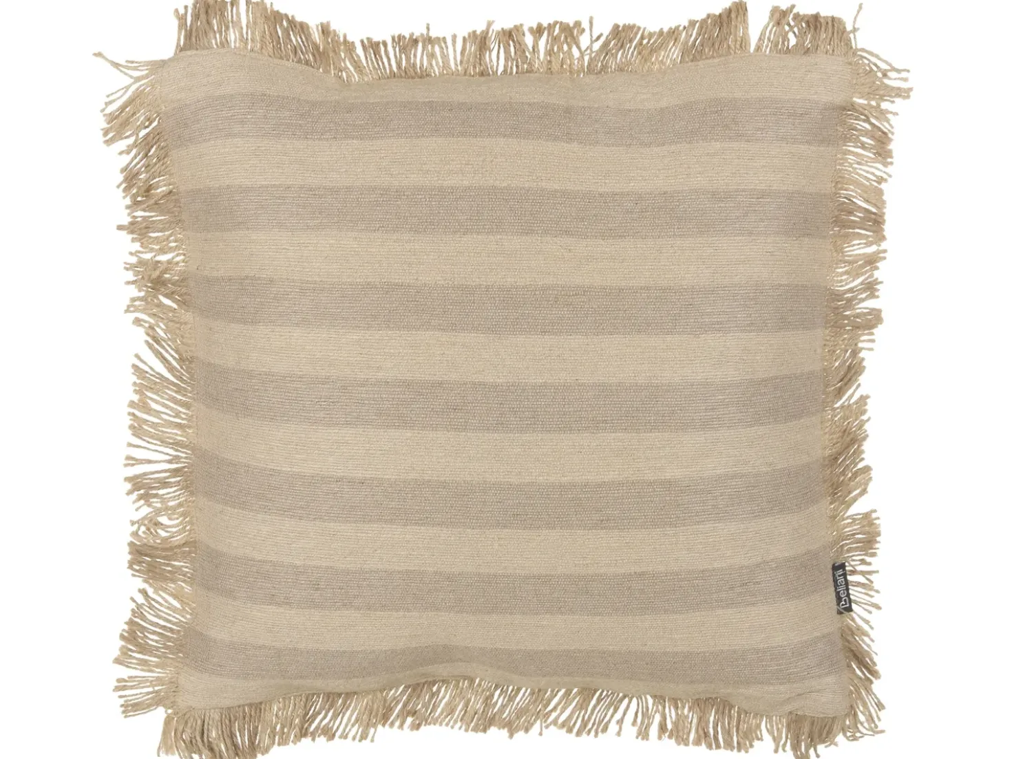 Cuscino decorativo CIRSIUM Iuta 45 x 45 cm Beige A strisce