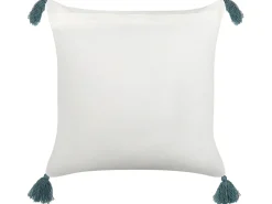 Cuscino decorativo CORNUS Cotone 45 x 45 cm Blu Trama floreale