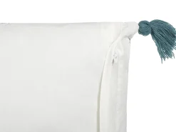 Cuscino decorativo CORNUS Cotone 45 x 45 cm Blu Trama floreale