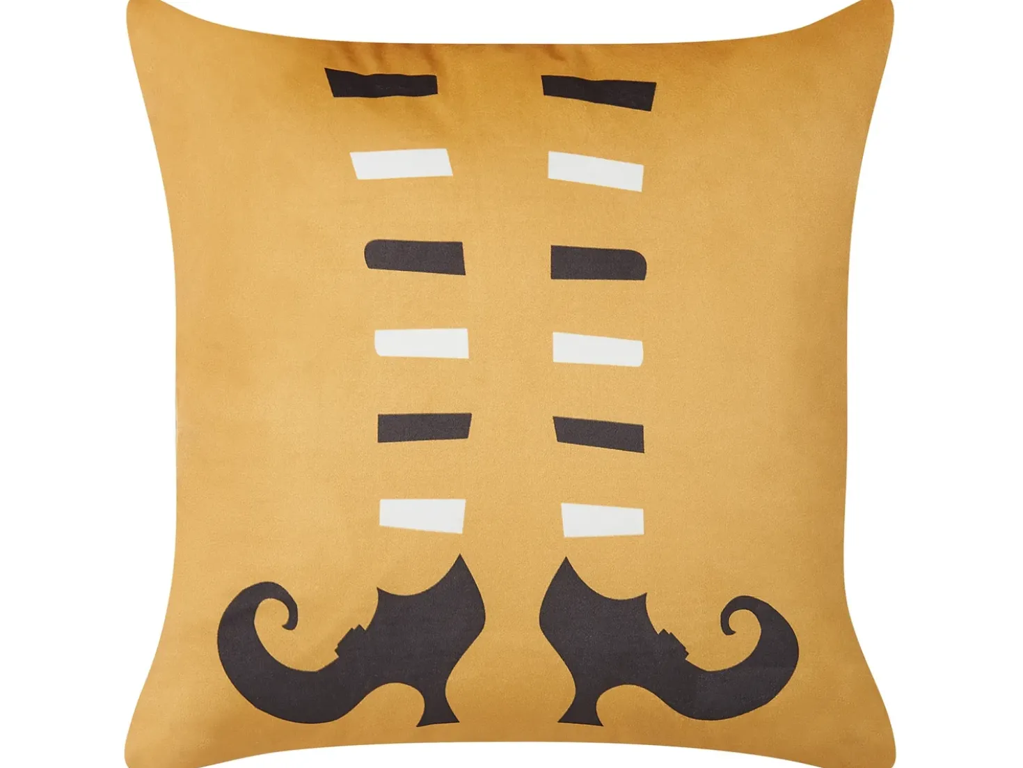 Cuscino decorativo COVASNA Velluto 45 x 45 cm Arancione Trama astratta
