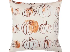 Cuscino decorativo CUCURBITA Velluto 45 x 45 cm Beige Trama di piante