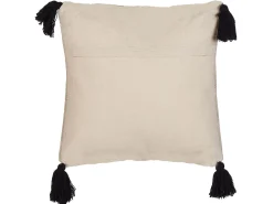 Cuscino decorativo DEADNETTLE Cotone 45 x 45 cm Beige Trama geometrica