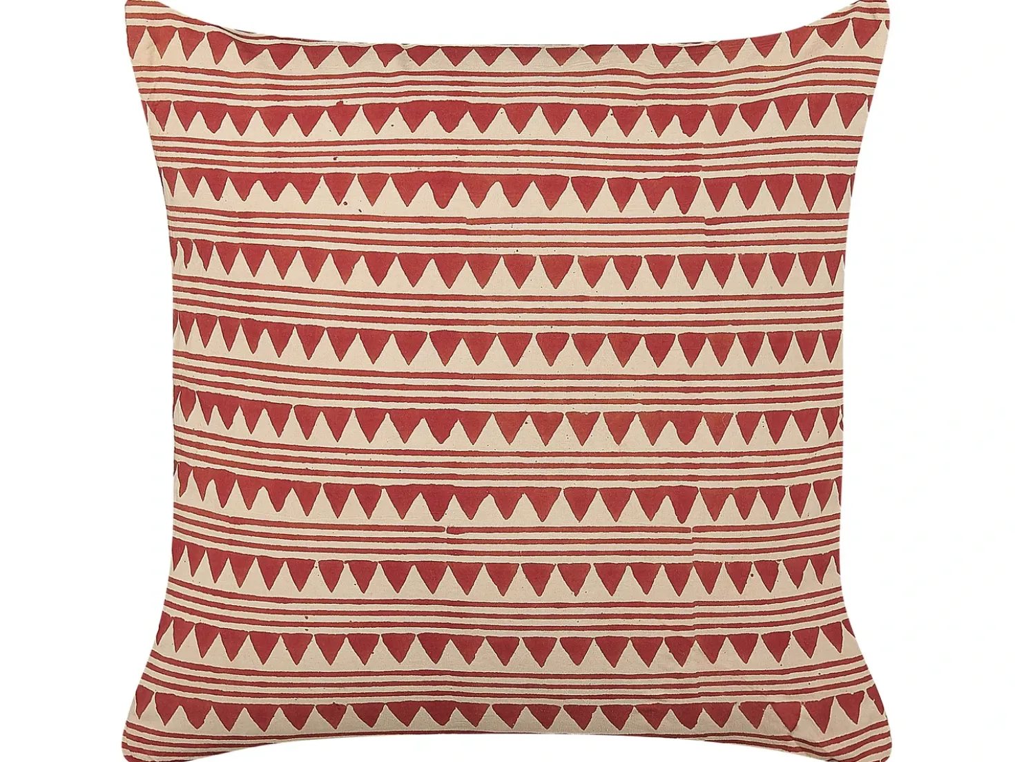 Cuscino decorativo DEGLUPTA Cotone 45 x 45 cm Rosso Trama Chevron