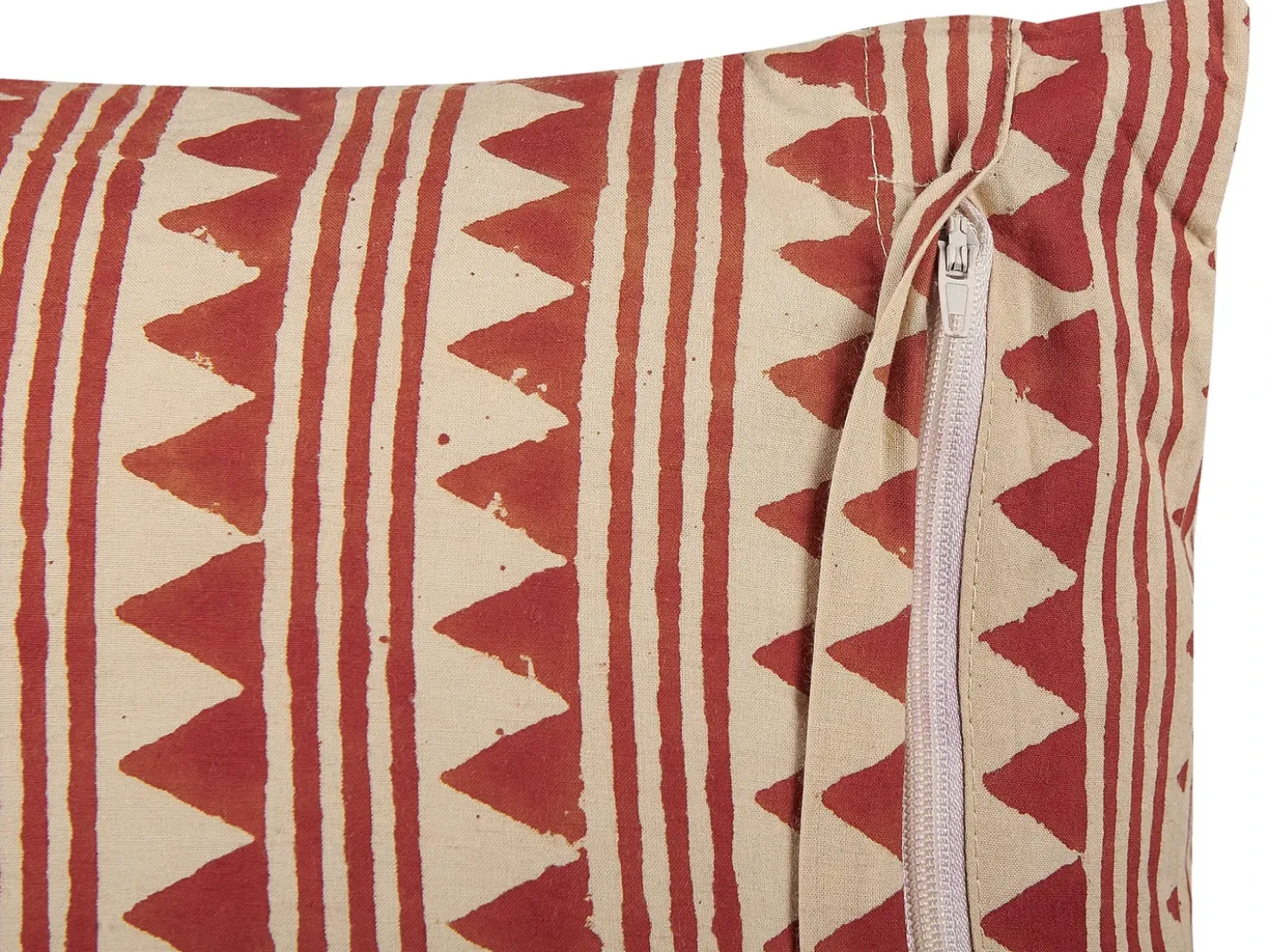 Cuscino decorativo DEGLUPTA Cotone 45 x 45 cm Rosso Trama Chevron