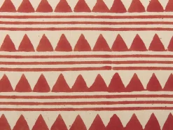 Cuscino decorativo DEGLUPTA Cotone 45 x 45 cm Rosso Trama Chevron