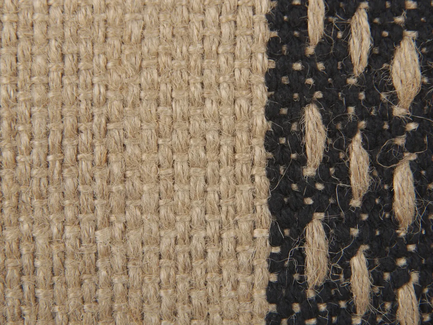 Cuscino decorativo DESALIX Iuta 45 x 45 cm Beige A strisce