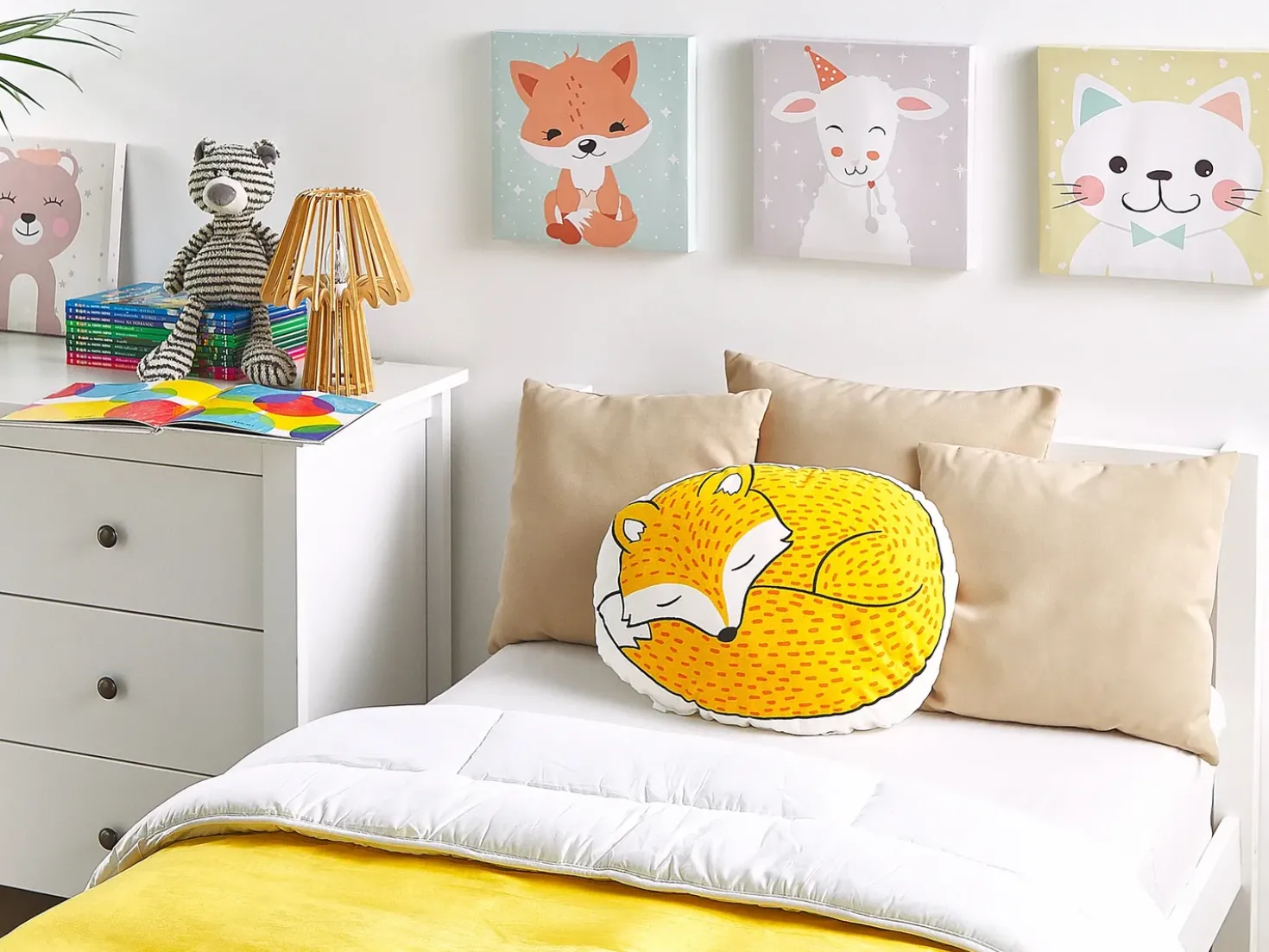Cuscino decorativo DHANBAD Cotone 50 x 40 cm Giallo Volpe
