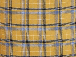 Cuscino decorativo DICENTRA 45 x 45 cm Giallo Trama a scacchi