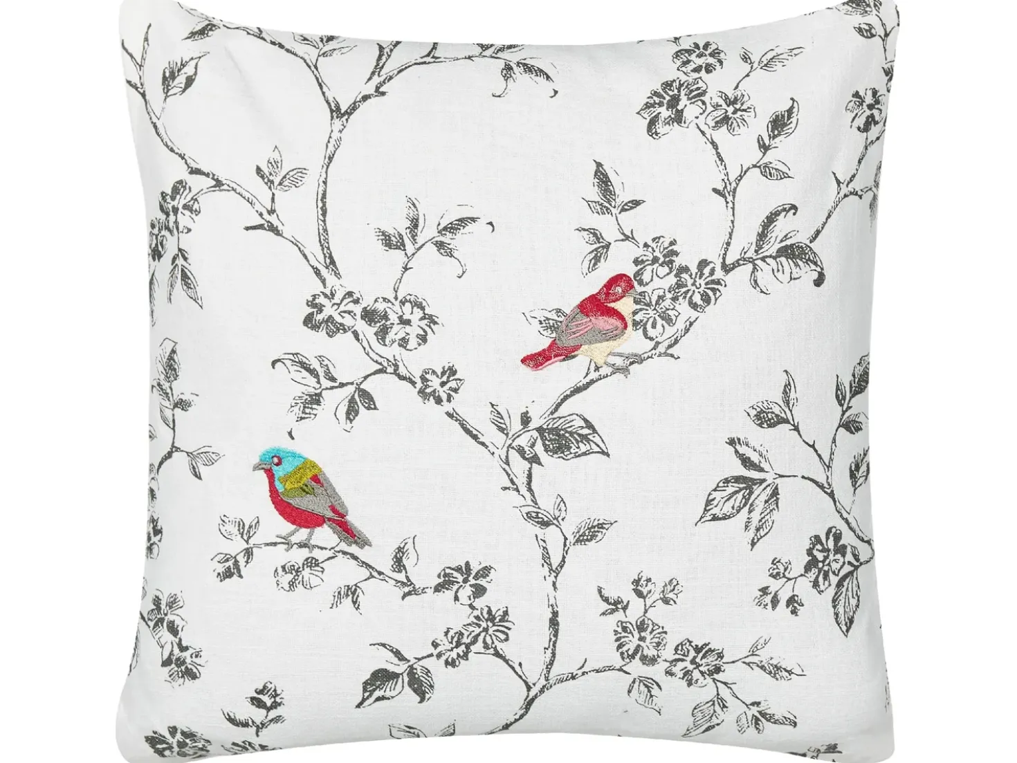 Cuscino decorativo DILLENIA Cotone 45 x 45 cm Bianco