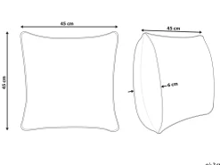 Cuscino decorativo DILLENIA Cotone 45 x 45 cm Bianco