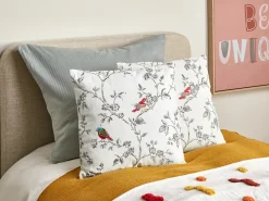 Cuscino decorativo DILLENIA Cotone 45 x 45 cm Bianco