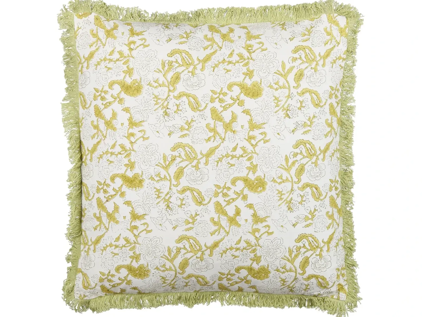 Cuscino decorativo FILIX Cotone 45 x 45 cm Verde Trama floreale
