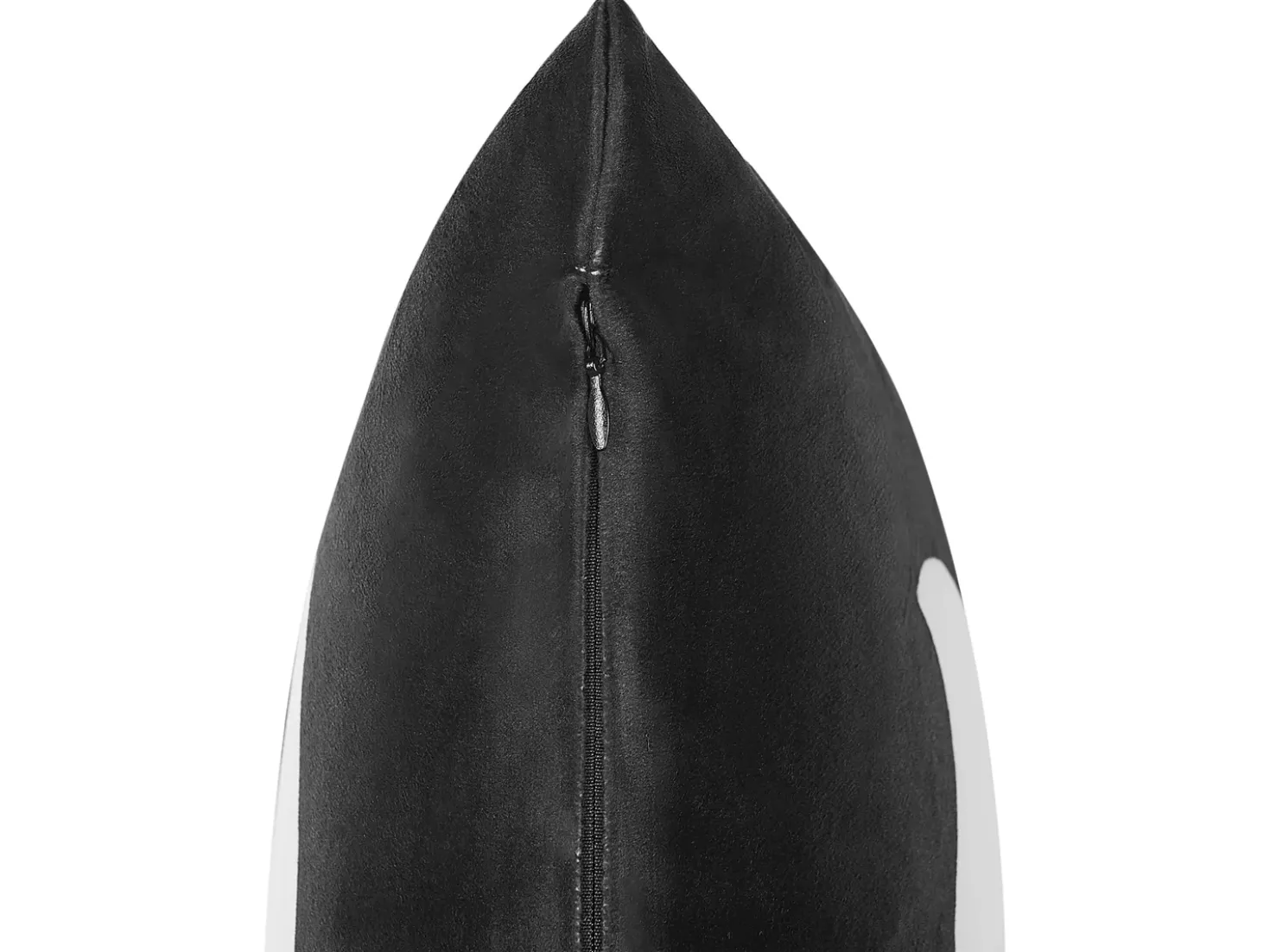 Cuscino decorativo FRANKLINIA Velluto 45 x 45 cm Nero Trama astratta