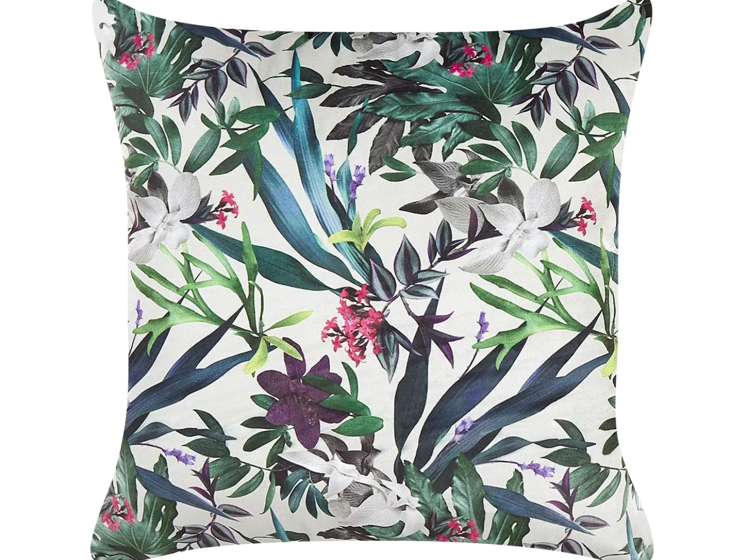 Cuscino decorativo GASTERIA Velluto 45 x 45 cm Verde Trama di piante