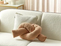 Cuscino decorativo GLADIOLUS Bouclé 172 x 14 cm Marrone chiaro Tinta unita