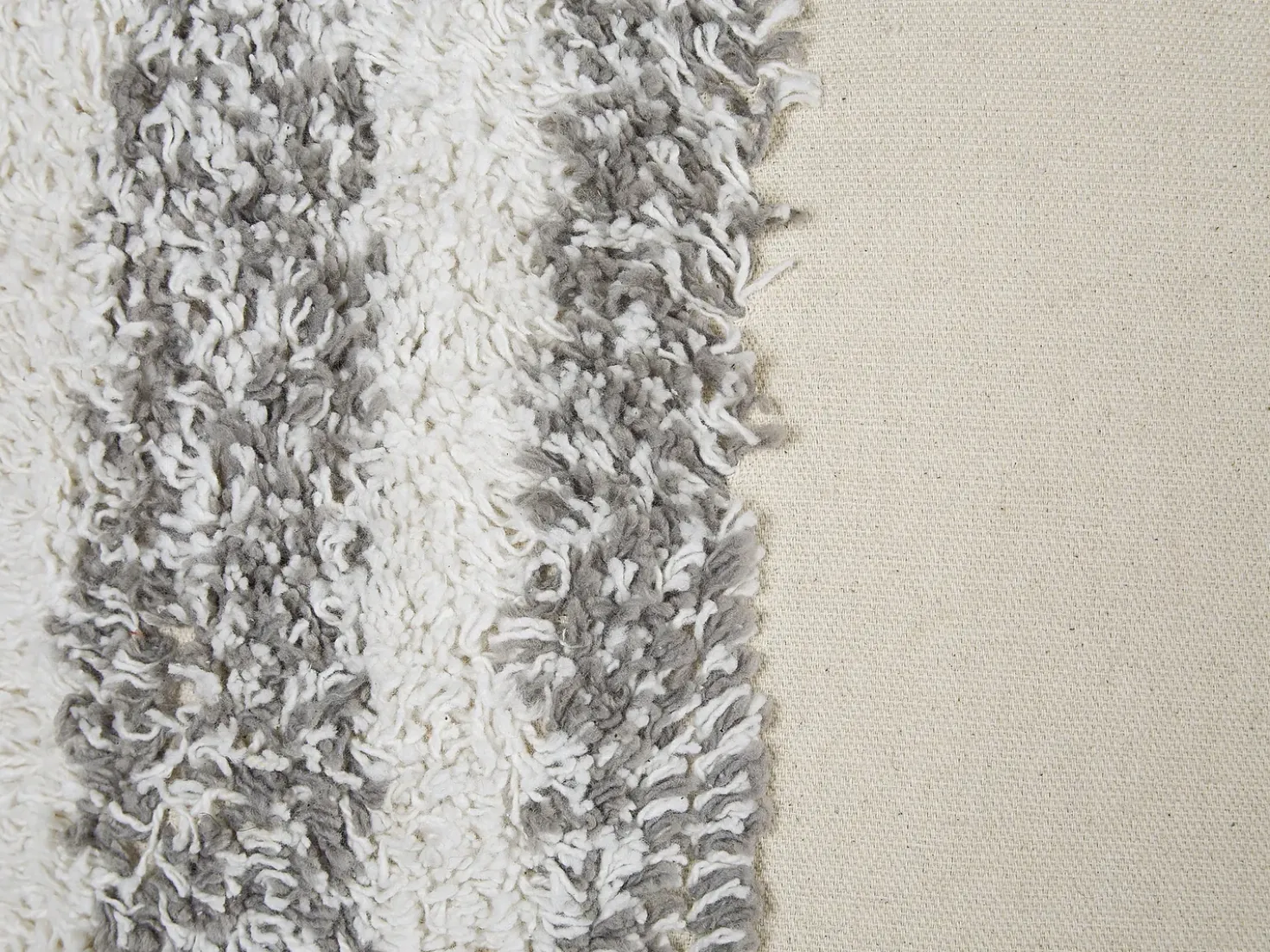 Cuscino decorativo HELICONIA Cotone 45 x 45 cm Beige A strisce