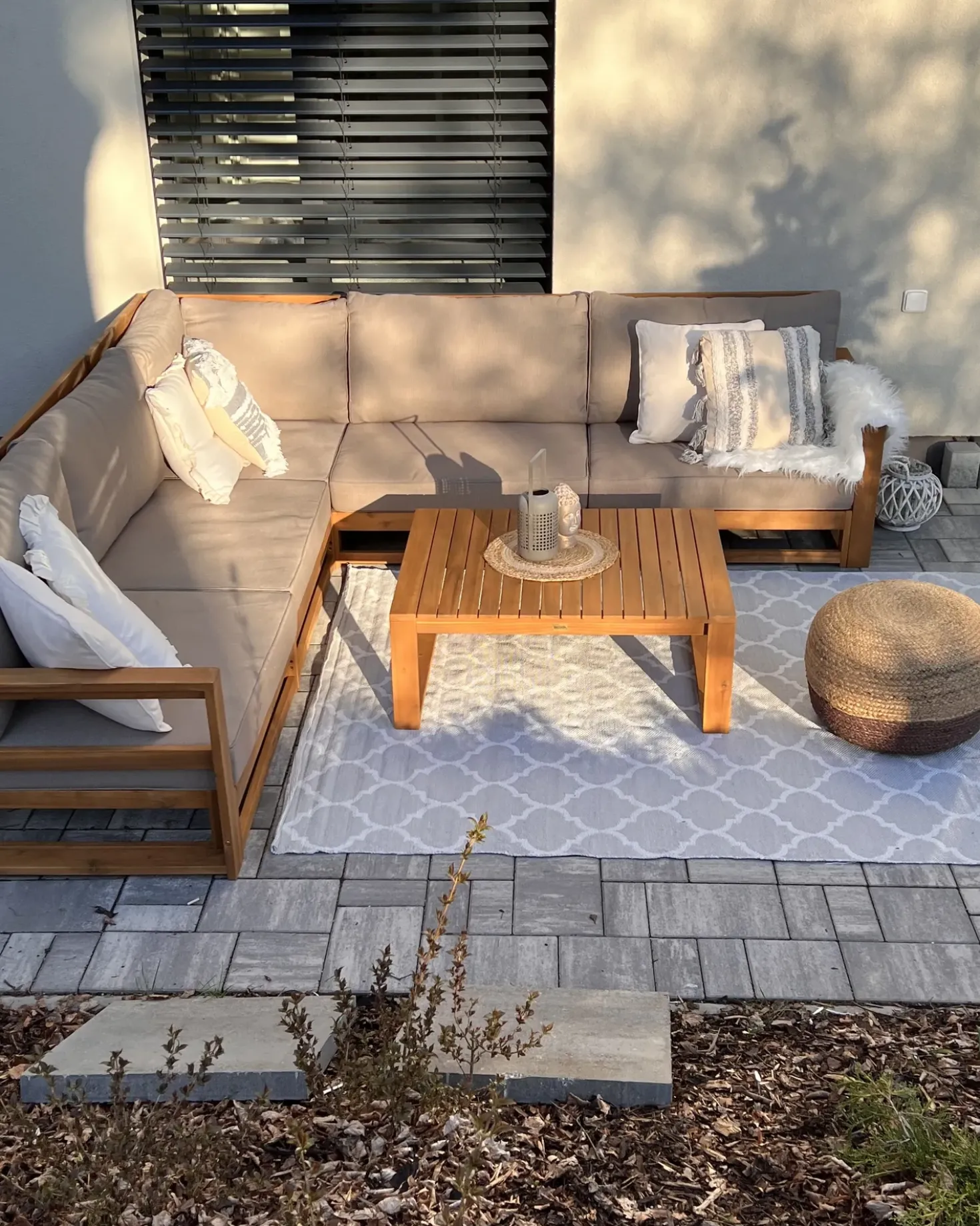 Cuscino decorativo HELICONIA Cotone 45 x 45 cm Beige A strisce
