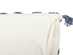 Cuscino decorativo JACARANDA Cotone 45 x 45 cm Blu Trama geometrica