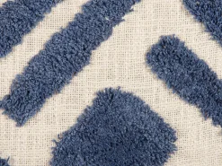 Cuscino decorativo JACARANDA Cotone 45 x 45 cm Blu Trama geometrica