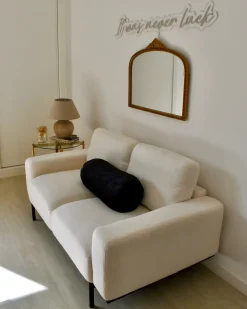 Cuscino decorativo JONQUIL Velluto 22 x 60 cm Nero Tinta unita
