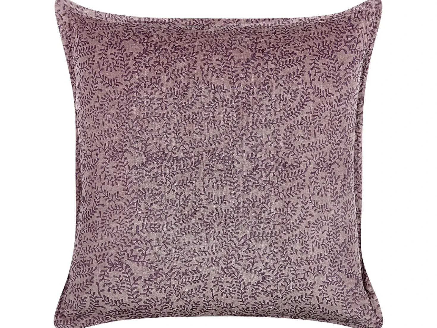 Cuscino decorativo KALMIA Velluto 45 x 45 cm Rosa Trama floreale