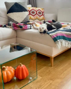 Cuscino decorativo KHORA Cotone 50 x 50 cm Nero Trama geometrica